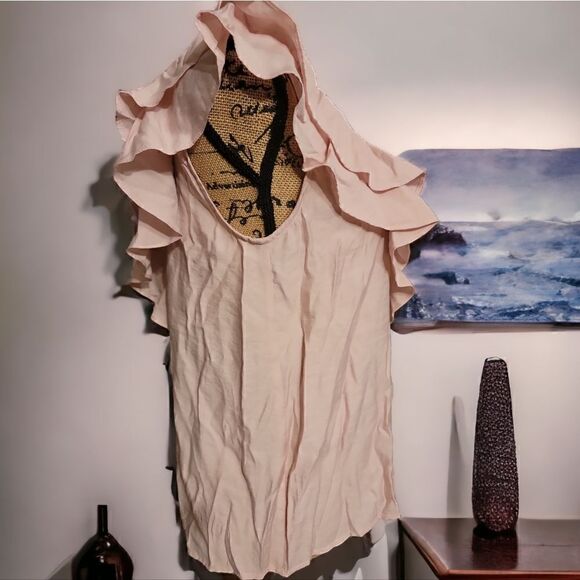 Joy Joy Ruffle Lace Trim Top Size Small New With Tags - Picture 4 of 8